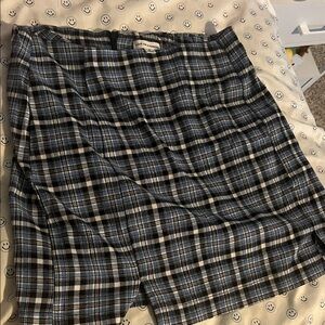 Zara Black and White Checkered Pencil Skirt